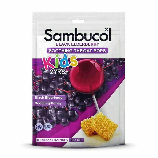 Sambucol Kids Soothing Throat Pops - Soothing Honey Coat The Throat Antioxidants