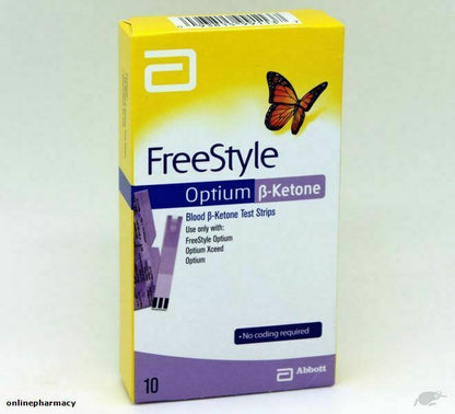 Abbott FreeStyle Optium Ketone Test Strips Blood Ketone Testing 10 Pack