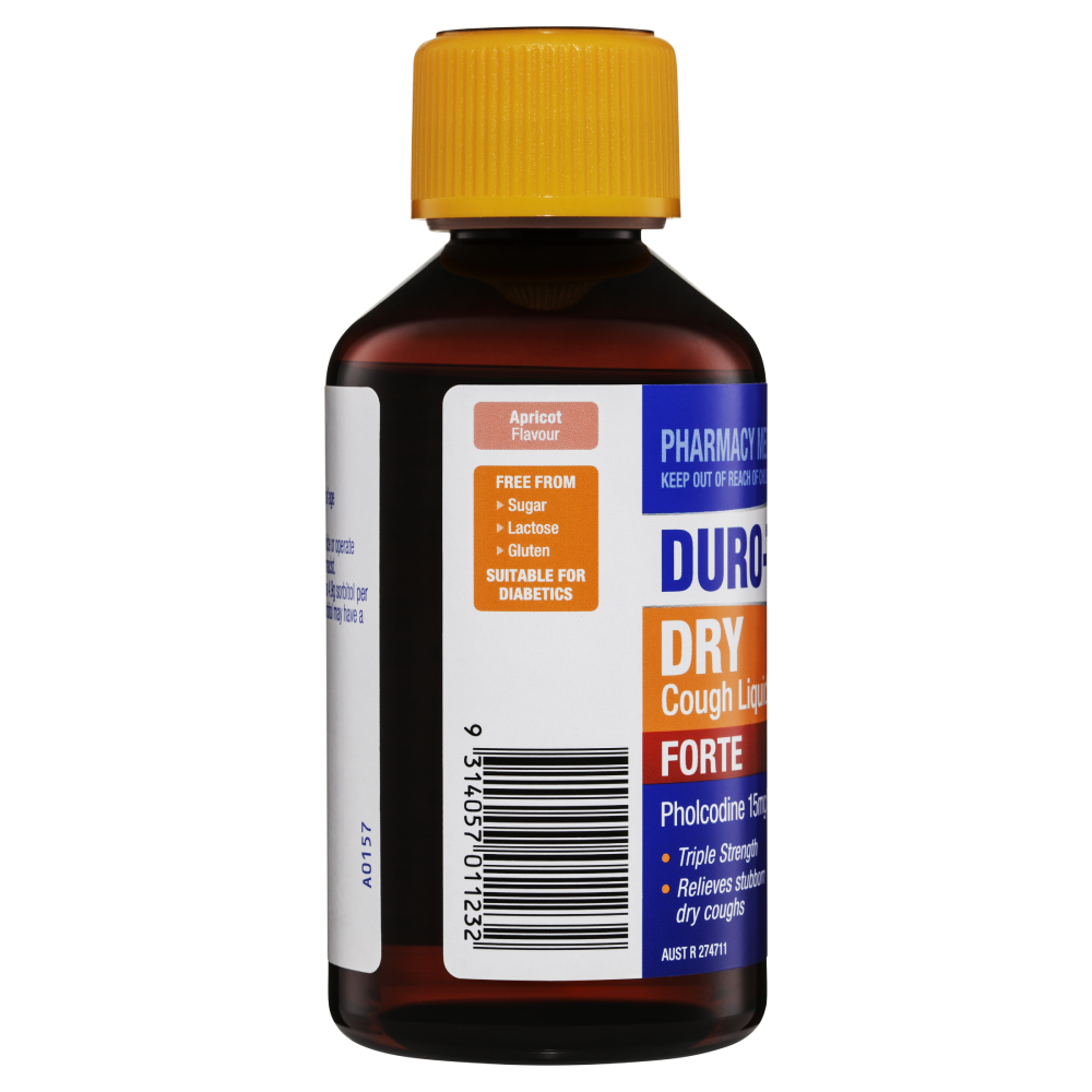 Duro-Tuss Dry Cough Liquid Forte 200mL - Apricot Triple Strength DuroTuss