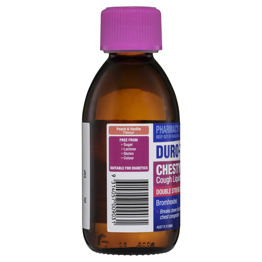 Duro-Tuss Chesty Cough Liquid Double Strength 200mL - Peach & Vanilla DuroTuss