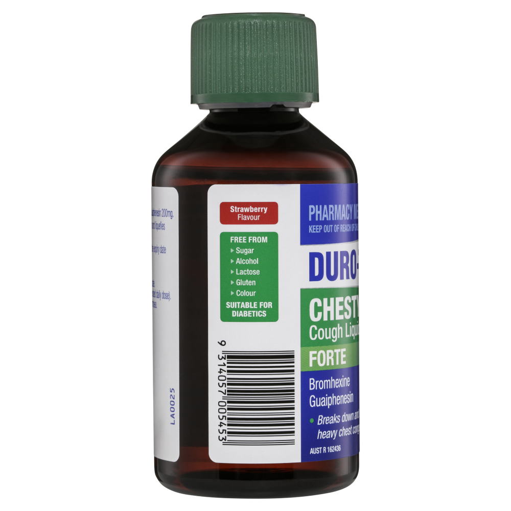 Duro-Tuss Chesty Cough Forte 200mL - Strawberry Flavour Double Action DuroTuss