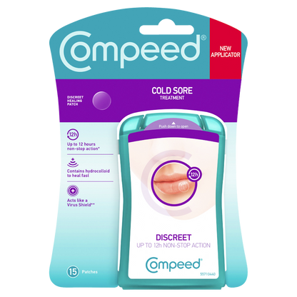 Compeed Discreet Cold Sore Healing Patches 15pk Heals Cold Sores Fast Invisible