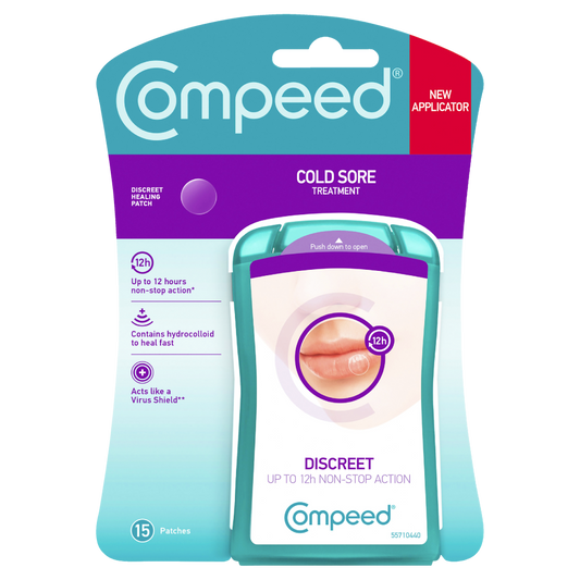 Compeed Discreet Cold Sore Healing Patches 15pk Heals Cold Sores Fast Invisible