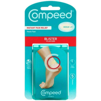 Compeed Blister Plasters 5pk - Medium Relieves Pain Instantly & Heals Fast