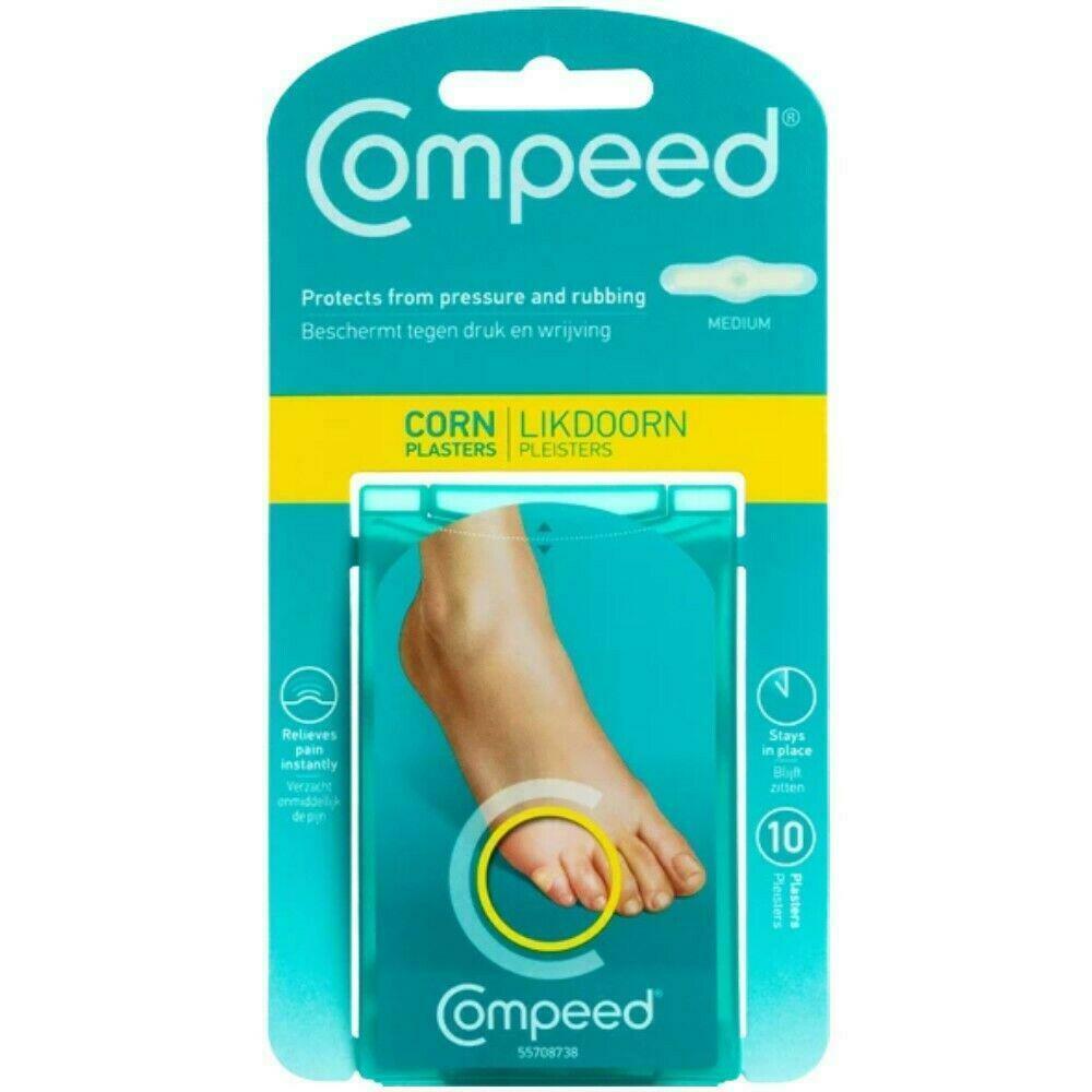 Compeed Corn Plasters 10pk - Medium Pain Relief Protects From Pressure & Rubbing