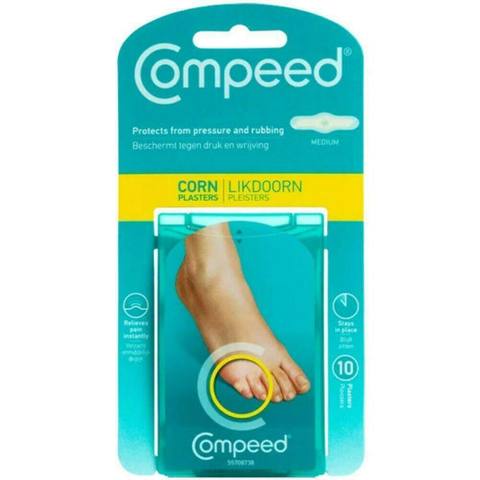 Compeed Corn Plasters 10pk - Medium Pain Relief Protects From Pressure & Rubbing