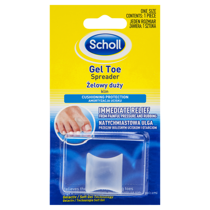 Scholl Gel Toe Spreader Cushioning Protection Immediate Relief Pressure Rubbing