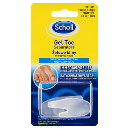 Scholl Gel Toe Separators 3 Pack Cushioning Protection Immediate Relief Pressure
