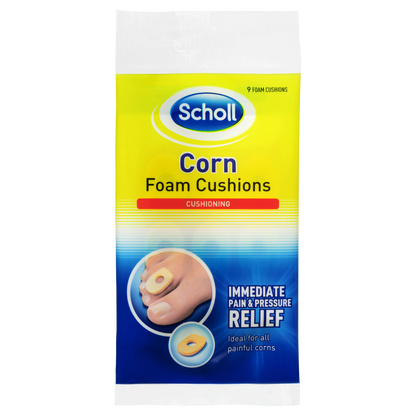 Scholl Corn Foam Cushions 9 Pack Cushioning Immediate Pain Pressure Relief