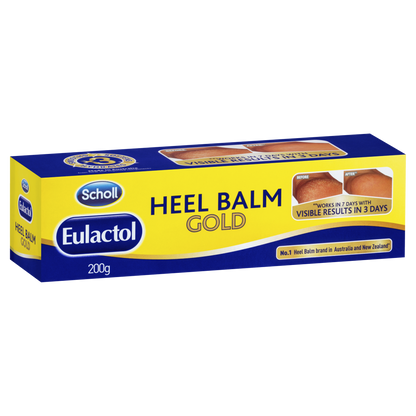 Scholl Eulactol Heel Balm Gold 200g Smooths Softens Hydrates Dry Cracked Skin