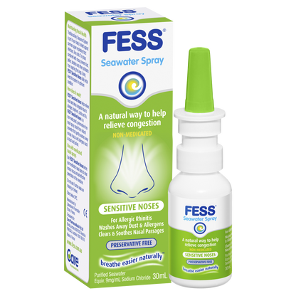 Fess Seawater Spray Sensitive Noses 30mL Congestion Relief Non-Medicated