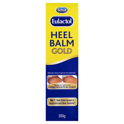 Scholl Eulactol Heel Balm Gold 200g Smooths Softens Hydrates Dry Cracked Skin
