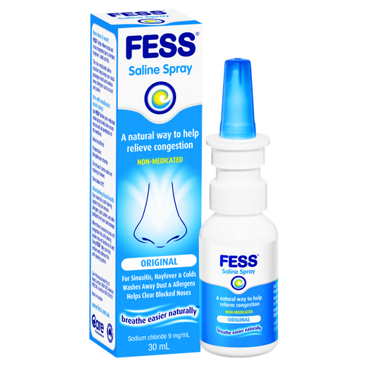 Fess Saline Spray Original 30mL Non-Medicated Relieve Nasal Sinus Congestion