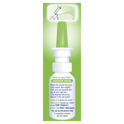 Fess Seawater Spray Sensitive Noses 30mL Congestion Relief Non-Medicated