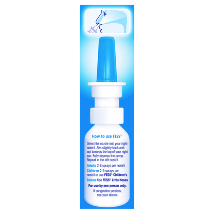 Fess Saline Spray Original 30mL Non-Medicated Relieve Nasal Sinus Congestion