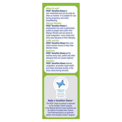 Fess Seawater Spray Sensitive Noses 30mL Congestion Relief Non-Medicated