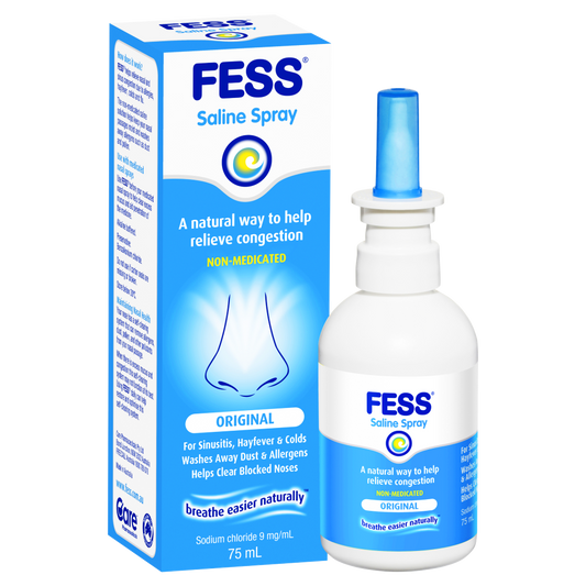 Fess Saline Spray Original 75mL Non-Medicated Relieve Nasal Sinus Congestion