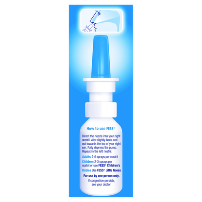 Fess Saline Spray Original 75mL Non-Medicated Relieve Nasal Sinus Congestion