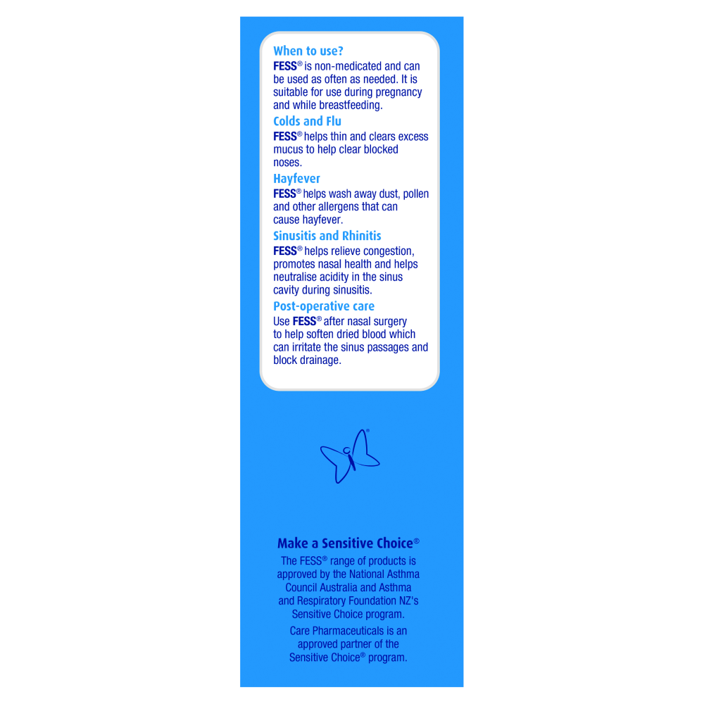 Fess Saline Spray Original 75mL Non-Medicated Relieve Nasal Sinus Congestion