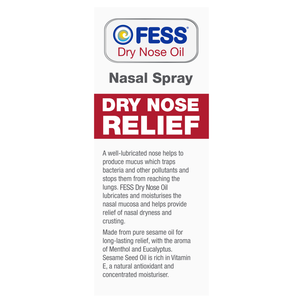 Fess Dry Nose Oil Nasal Spray 10mL Relief Nasal Tissue Irritation & Itching