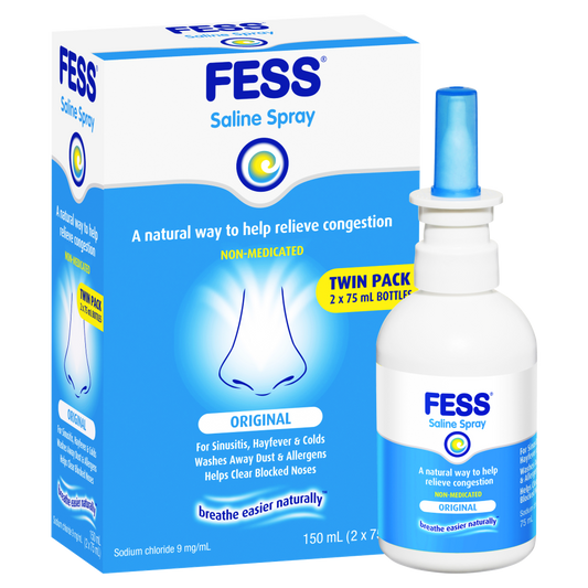 Fess Saline Spray 150mL (2 x 75mL) Original Twin Pack Non-Medicated Relieve