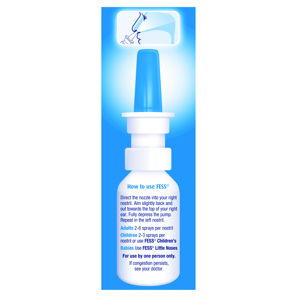 Fess Saline Spray 150mL (2 x 75mL) Original Twin Pack Non-Medicated Relieve