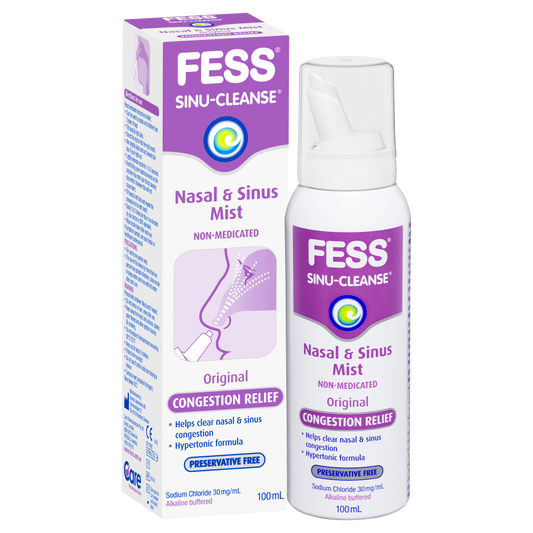 Fess Sinu-Cleanse Nasal & Sinus Mist Original 100mL Congestion Relief Hypertonic