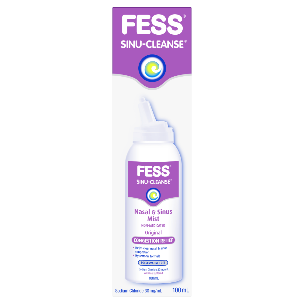 Fess Sinu-Cleanse Nasal & Sinus Mist Original 100mL Congestion Relief Hypertonic