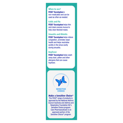 Fess Saline Spray Eucalyptus 30mL Relieve Congestion Non-Medicated Sinusitis