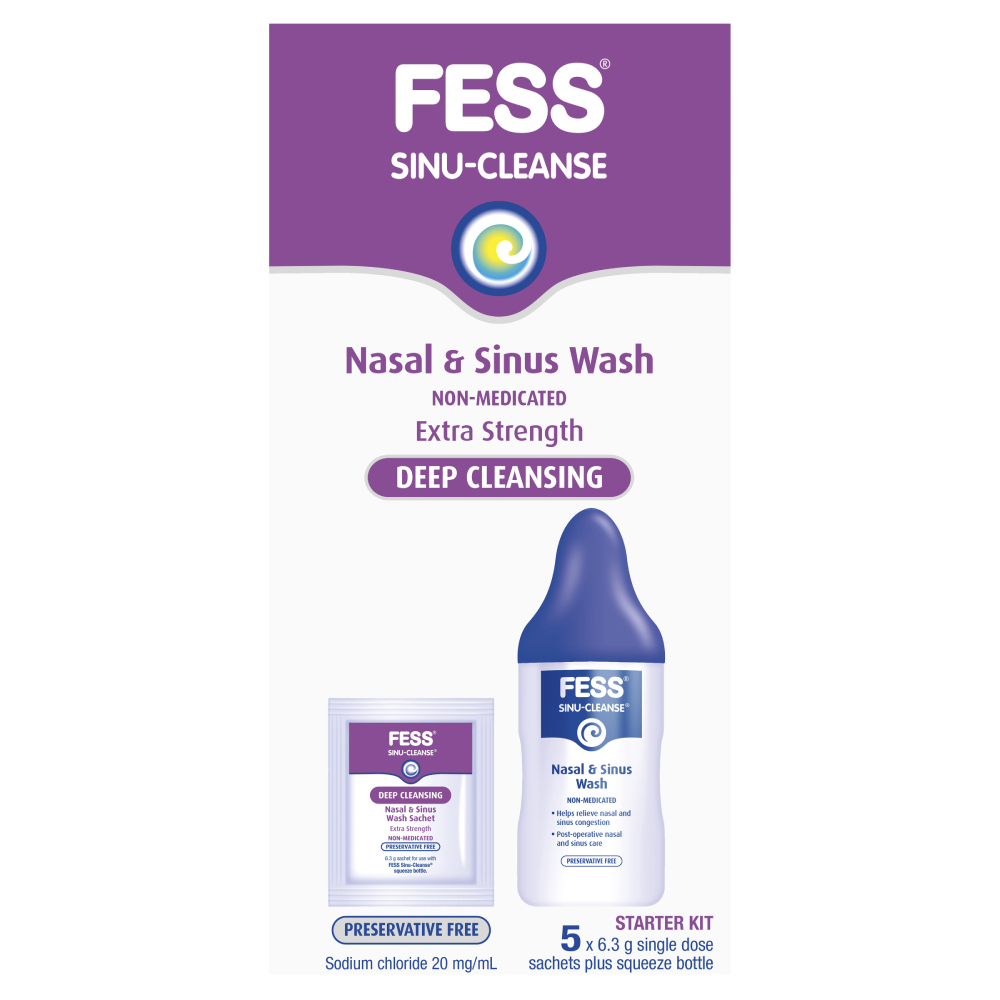 Fess Sinu-Cleanse Deep Cleansing Starter Kit Extra Strength Nasal & Sinus Wash