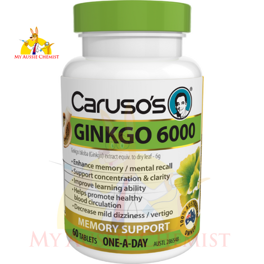 Caruso's Ginkgo 6000 60 Tablets