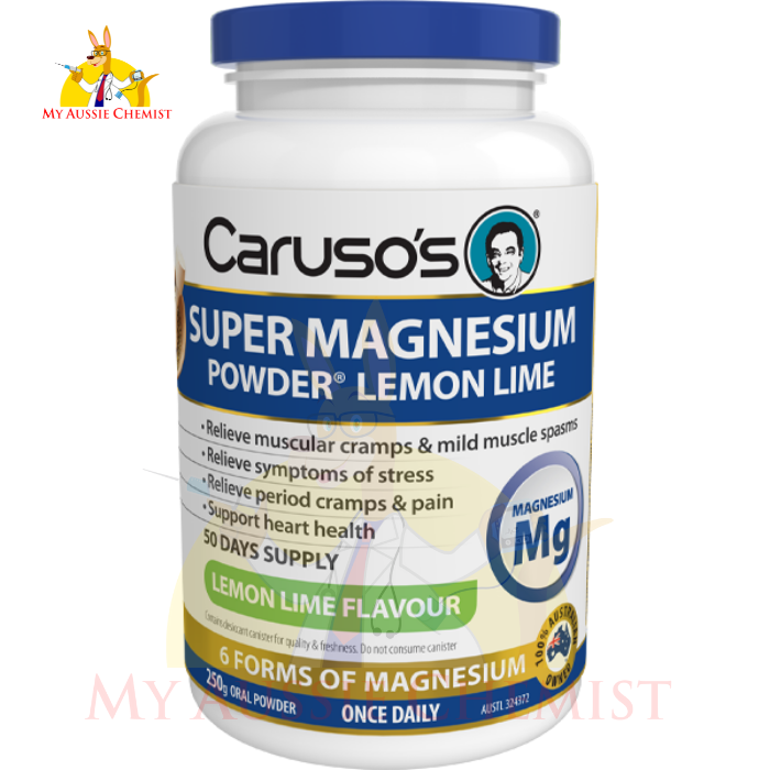 Caruso's Super Magnesium Powder- Lemon Lime 250g