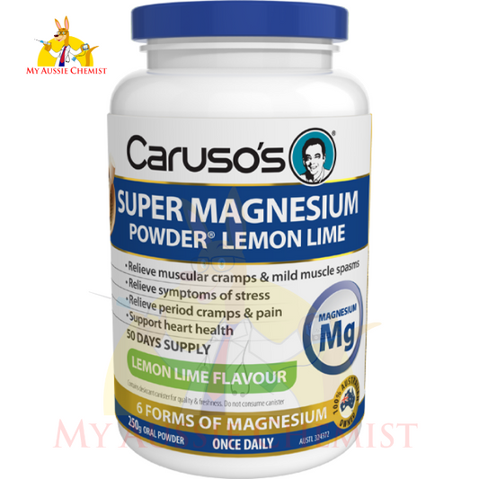 Caruso's Super Magnesium Powder- Lemon Lime 250g