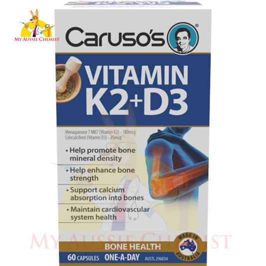 Caruso's Vitamin K2+D3 60 Capsules