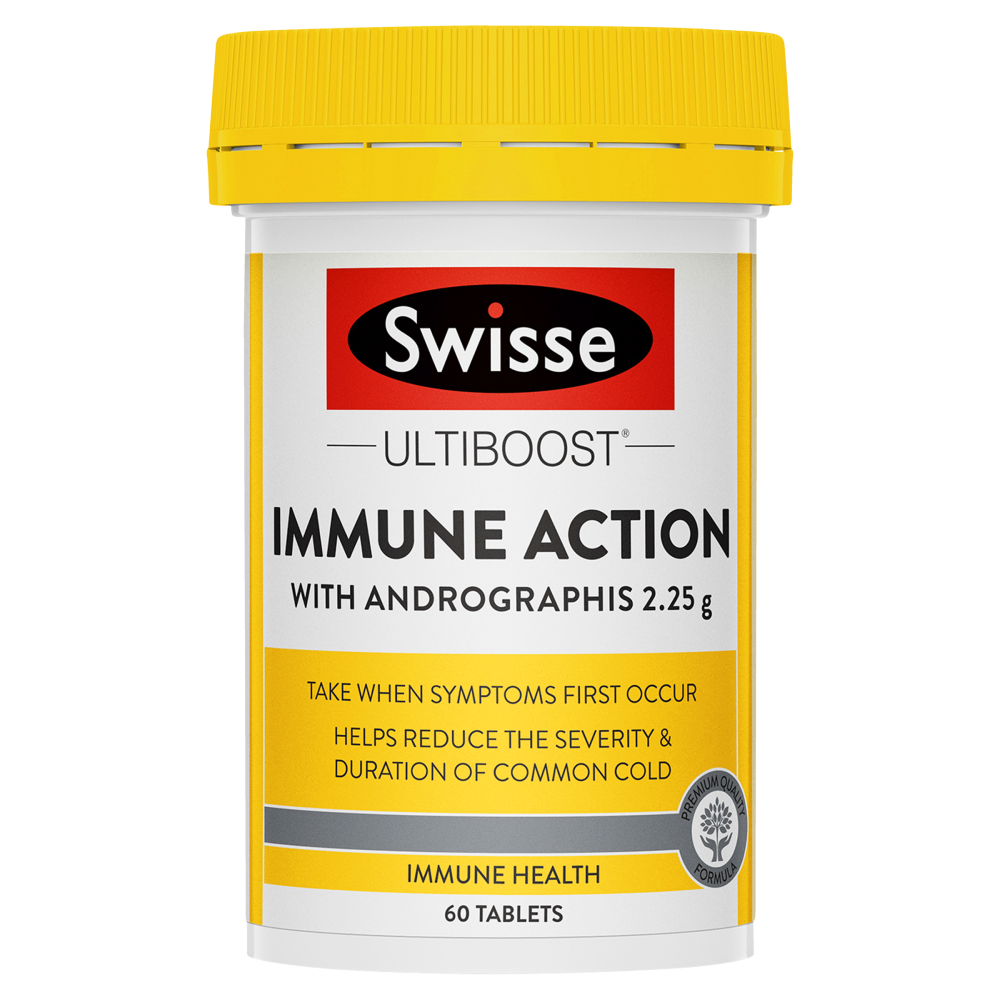 2XSwisse Ultiboost Immune Action 60 Tablets with Andrographis Echinacea Sambucus