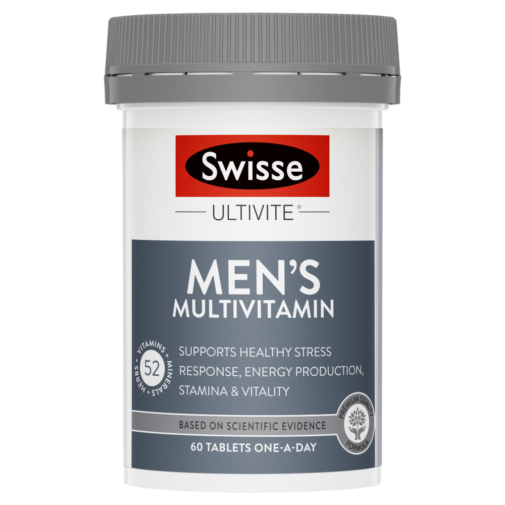 2XSwisse Ultivite Men's Multivitamin 60 Tablets Stress Support Energy Stamina