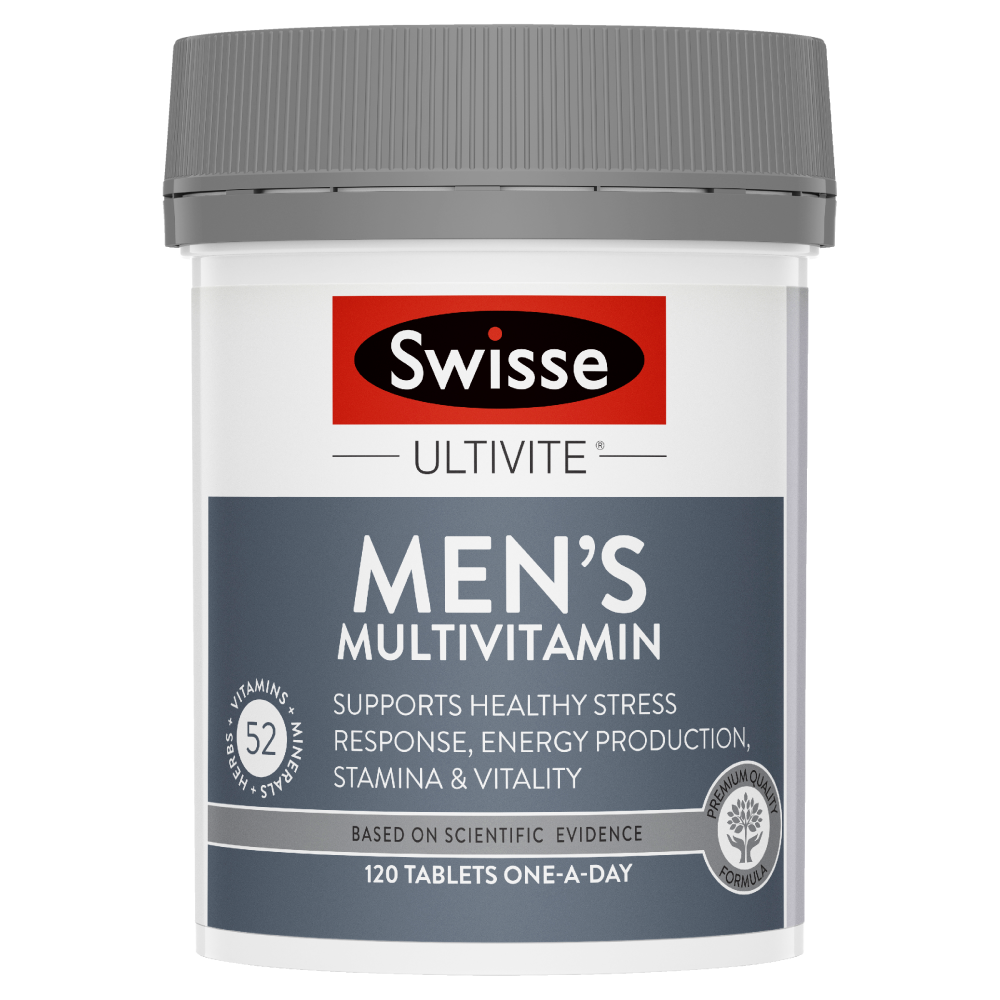 2X Swisse Ultivite Men's Multivitamin 120 Tablets Mens Health Stamina & Vitality