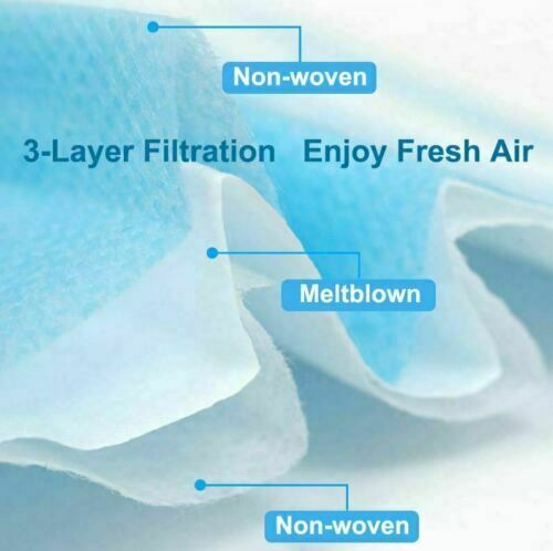 Disposable Daily Protective Face Mask Anti Bacterial Filter 3 Layer Masks 100pcs