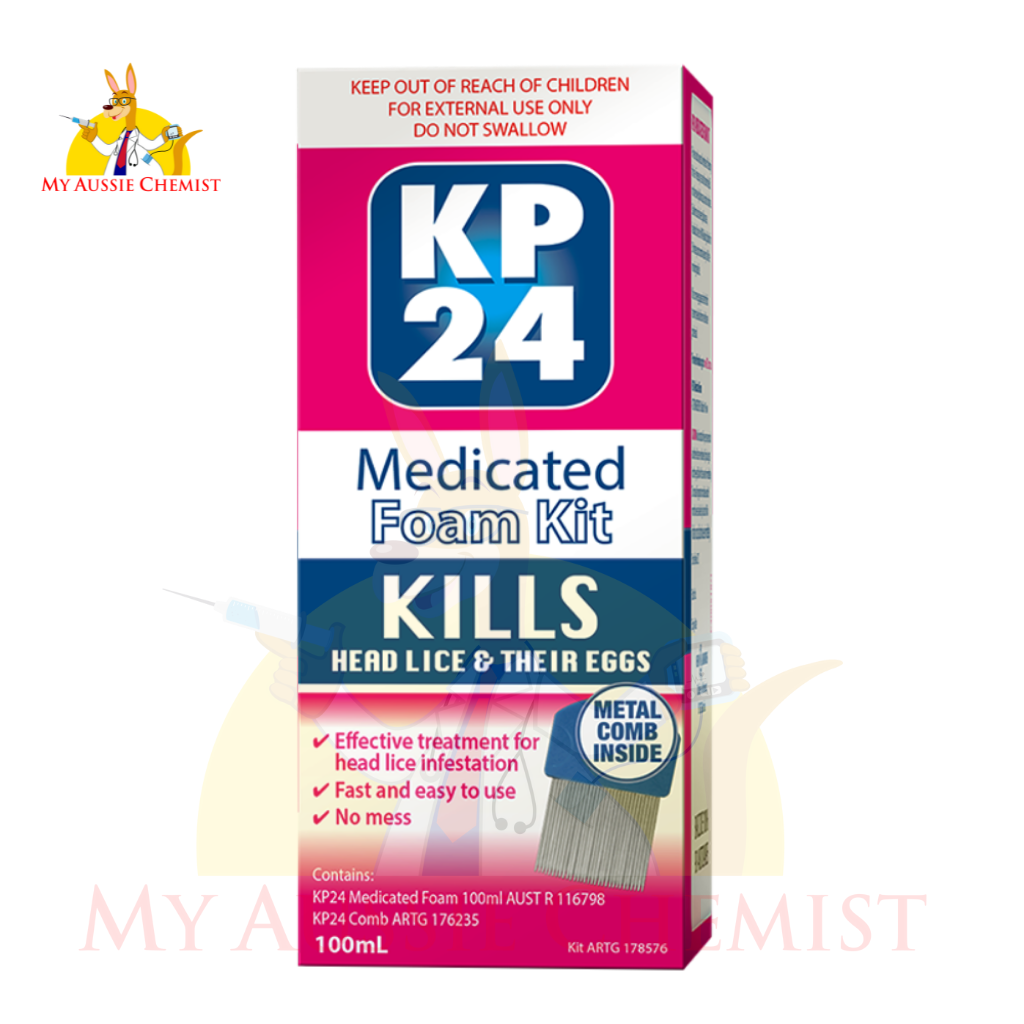 KP24 Medicated Foam Kit 100mL Kills Head Lice & Their Eggs Effective Treatment