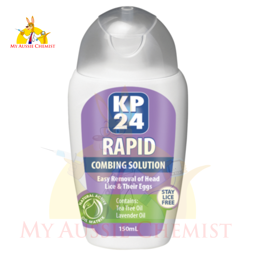 KP24 Rapid Combing Solution 150mL - Tea Tree Oil Stay Lice Free Easy Removal