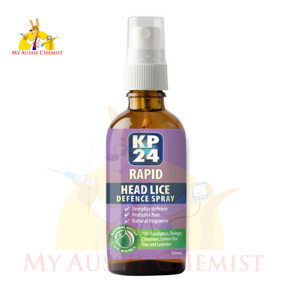 KP24 Rapid Defence Spray 50mL Head Lice Removal Everyday Fast Easy Safe