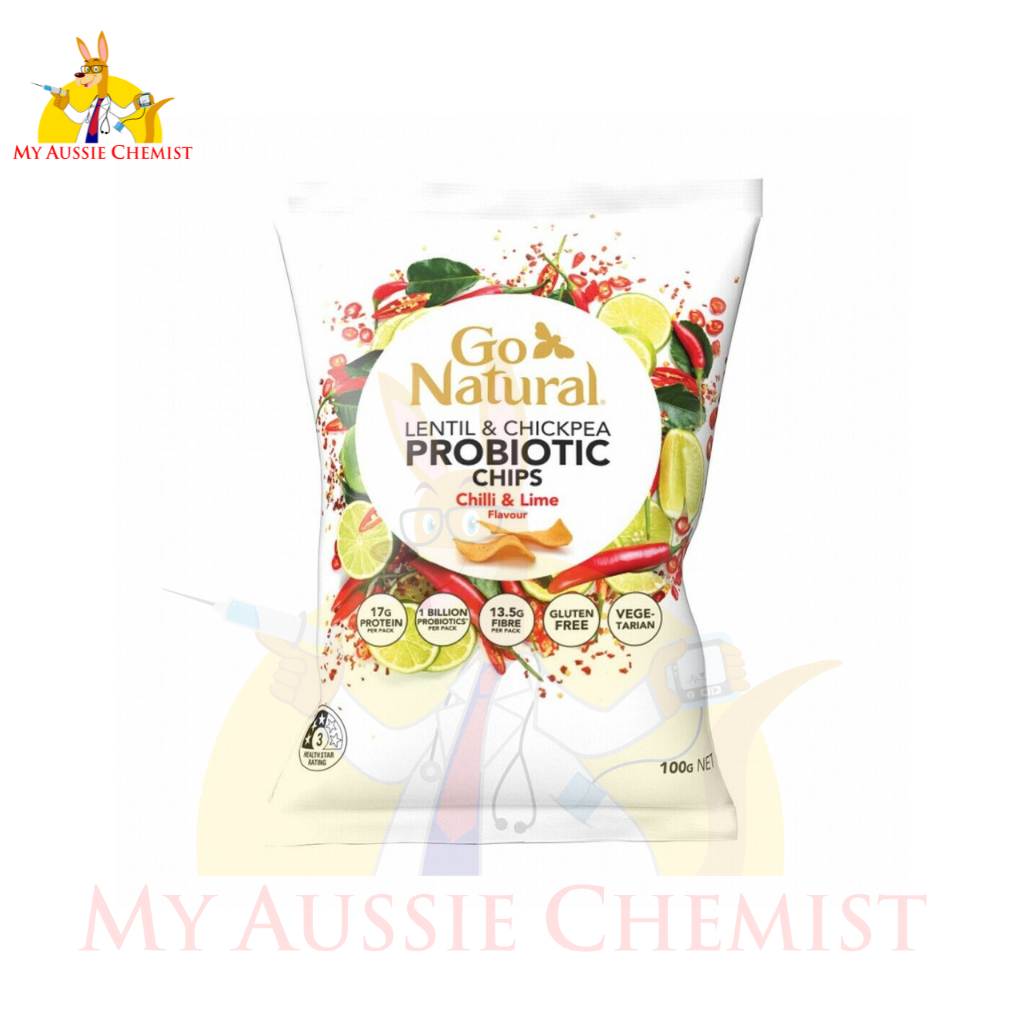 Go Natural Probiotic Chip Chilli and Lime 100g