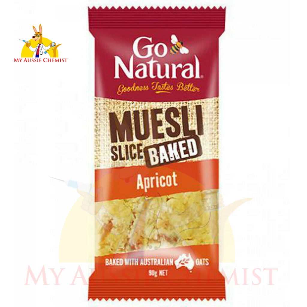 Go Natural Baked Muesli Apricot Slice 90g