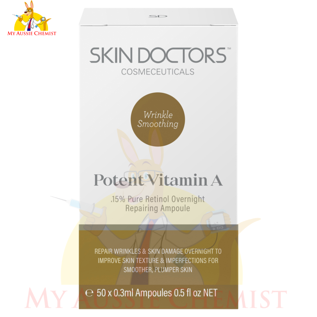 Skin Doctors Potent Vitamin A Ampoules 50 x 3mL Wrinkle Smoothing Plumper Skin