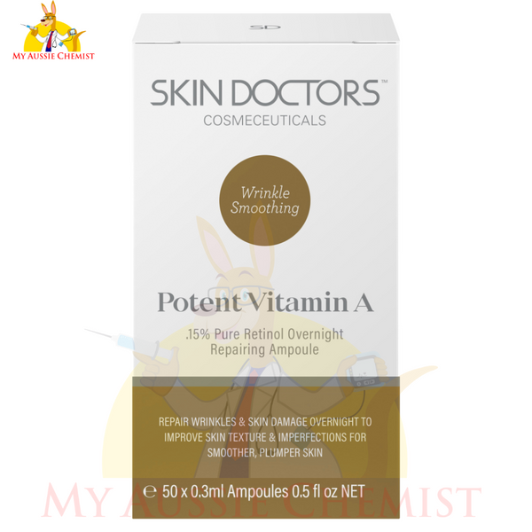Skin Doctors Potent Vitamin A Ampoules 50 x 3mL Wrinkle Smoothing Plum