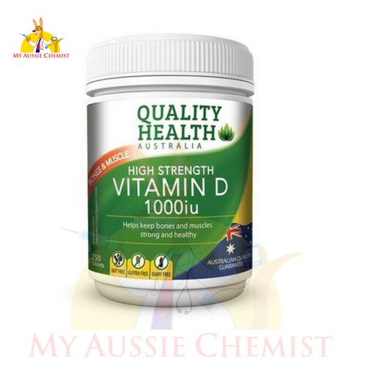 Quality Health High Strength Vitamin D 1000iu 250 Tablets