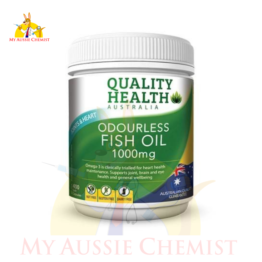 Quality Health Odourless Fish Oil 1000mg 400 Capsules