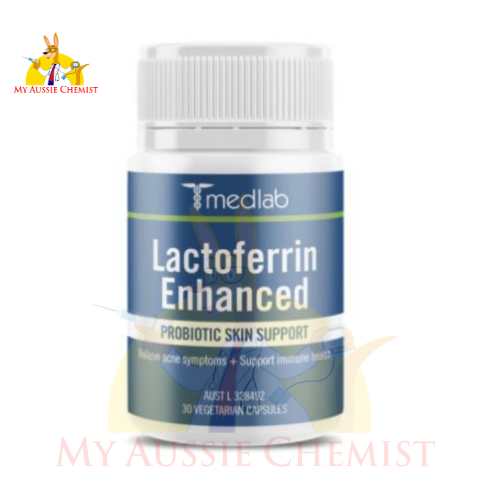 Medlab Lactoferrin Enhanced 30 Capsules Probiotic Skin Support