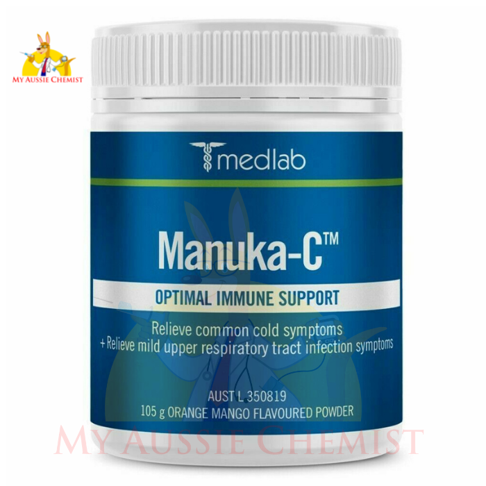 Medlab Manuka C Powder 105g Orange Mango Supports Immune System Function