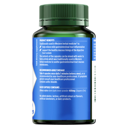 Nature's Own Slippery Elm 60 Capsules 400mg Stem Bark Inner Powder Natures